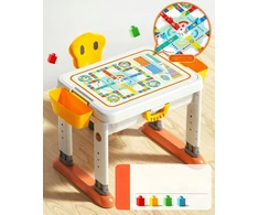 Lean Toys Konstrukcijos kaladėlių 3 viename stalas turi 55 detales