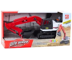Lean Toys Vikšrinis ekskavatorius su judančiu kaušu ir besisukančia kabina 360° 1:14