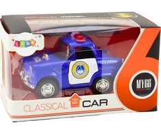 Lean Toys Klasikinis policijos automobilis 1:38 su šviesomis ir garsais, mėlynas