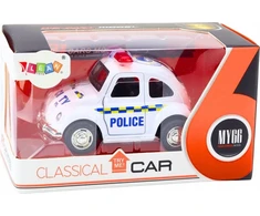 Lean Toys Klasikinis 1:38 Mastelio Policijos Automobilis su Šviesomis ir Garsu