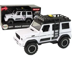 Automobilis visureigis Lean Toys, baltas, 23x14x11 cm
