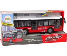 Lean Toys Baterijomis varomas autobusas su šviesomis ir garsais, 1:16 mastelis