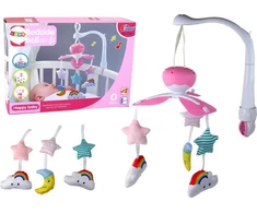 Lean Toys Pakabinama kūdikių lovos karuselė Sky Sound su spaustuku