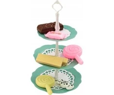 Lean Toys Vaikiškas konditerijos rinkinys su saldumynų stovu, 25 cm