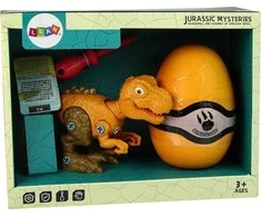 Zestaw Žaislinis dinozaurų rinkinys su atsuktuvu Lean Toys, geltonas