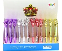 Lean Toys Elegantiškas rutulinis rašiklis su deimantais