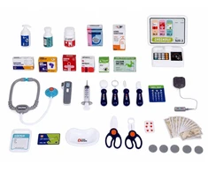 Lean Toys Gydytojo rinkinys su medicinos staliuku