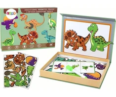 Edukacinis magnetinis žaidimas Lean Toys Dinozaurai