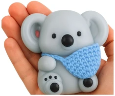Lean Toys Koalos formos antistresinis žaislas su maišeliu 8.5 cm