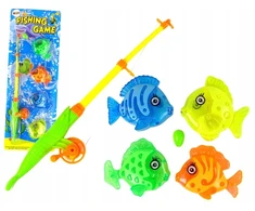 Lean Toys Gra Įgūdžių žaidimas vaikams Meškerė 4 Spalvingos Žuvys