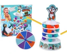 Lean Toys Arkadinis žaidimo „Pingvinų kamuoliukų bokštas“ komplektas
