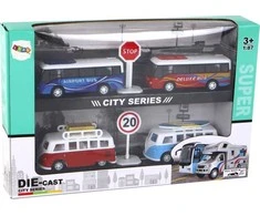 Žaislinių automobilių rinkinys Lean Toys Die-cast City Series