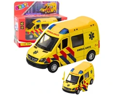 Lean Toys Greitosios pagalbos automobilis su traukiamu mechanizmu 1:32