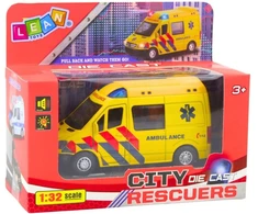Lean Toys Greitosios pagalbos automobilis su traukiamu mechanizmu 1:32