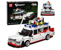 Lean Toys Konstruktorius Ghost Car baltas 631 vnt.