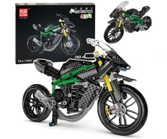 Lean Toys Statybinės kaladėlės juoda ir žalia 656 vnt.