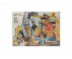Lean Toys Konstruktorius su kranu ir savivarčiu, įvairiaspalvis, 91 dalių