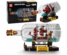 Lean Toys Statybinių kaladėlių rinkinys rudos spalvos 885 vnt.