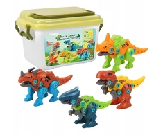 Lean Toys Dinosaurų konstravimo rinkinys 4 vnt.