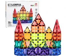 Lean Toys Magnetiniai blokeliai 73 vnt.