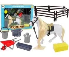 Lean Toys Figūrėlių rinkinys: Arklių ūkis su priedais LeanToys
