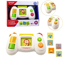 Lean Toys Interaktyvi edukacinė vaikų konsolė su kortelėmis ir šviesos efektais