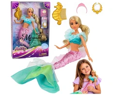 Lean Toys Undinėlės lėlė su priedais, 30 cm