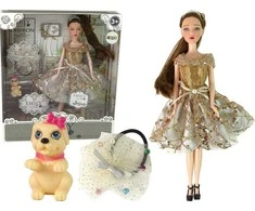 Lean Toys Lėlė Emily Leantoys, su šunimi