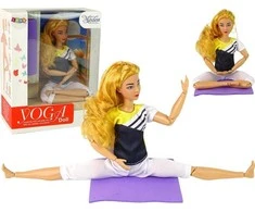 Lean Toys Lėlė su jogos kilimėliu