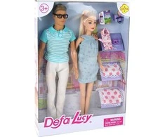 Lean Toys Nėščia lėlė Lucy su vyru LeanToys