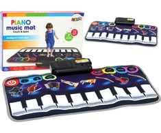 Lean Toys Muzikinis kilimėlis su pianinu ir instrumentais, 60x30 cm