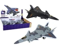 Lean Toys LeanToys trinties varomas lėktuvo modelis juoda pilka