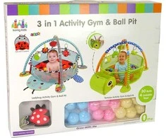 Lean Toys Žaidimų kilimėlis Konig Kids su kamuoliukais