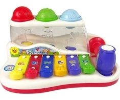 Lean Toys Ksilofonas su plaktuku vaikams nuo 18 mėn.