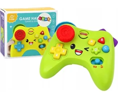 Lean Toys Interaktyvi mokomoji konsolė su šviesomis ir garsais, žalia