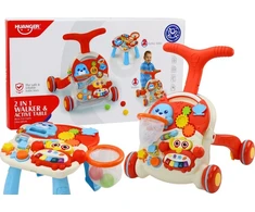 Lean Toys Stumdukas ir interaktyvus edukacinis stalas 2in1 Huanger, raudonas