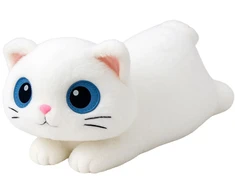 Lean Toys Pliušinis katinas su mėlynomis akimis, 45 cm