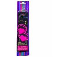 Lean Toys Podwójne Dvigubos širdelės formos apyrankės su fluorescencinėmis neoninėmis juostelėmis