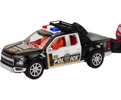 Lean Toys Policijos pikapas su puspriekabe