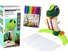 Lean Toys Dinozaurų Piešimo Projektorius su Garsais ir Priedais