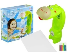 Lean Toys „LeanToys“ projektorius „Žirafa“ projektorius + užrašų knygelė + vandens žymekliai