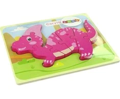 Lean Toys Medinė dėlionė Dinozauras LeanToys, 6 det.