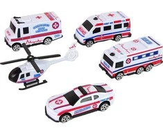 Lean Toys Ugniagesių ir greitosios medicinos pagalbos transporto priemonių rinkinys