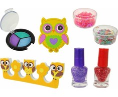 Lean Cars Kosmetikos ir nagų dailės rinkinys vaikams LeanToys Owl Nail Art Makeup Set, 1 vnt.