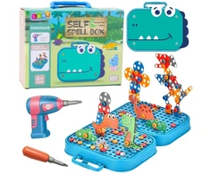 Lean Toys Dinozaurų konstravimo rinkinys su atsuktuvu, 228 dalys