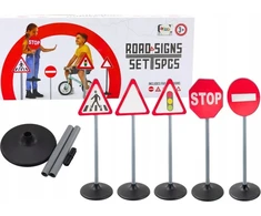 Lean Toys Mokomieji kelio ženklai, 5 vnt., 70 cm