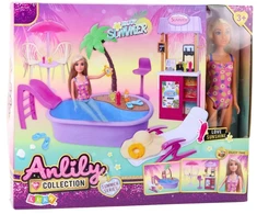 Lean Toys Lėlė Anlily su baseinu ir aksesuarais