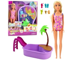 Lean Toys Lėlė Anlily su baseinu ir aksesuarais