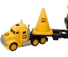 Lean Toys Vaikiškas Statybinių Mašinų Rinkinys su Savivarčiu ir Vilkiku