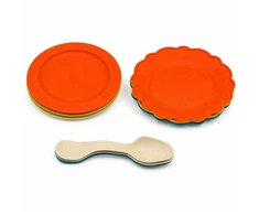 Lean Toys Indų rinkinys mėlynas ir oranžinis 15 vnt.